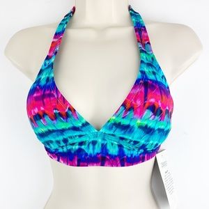 2Bamboo Multi-Color “ideal fit” Triangle Halter Bikini Top